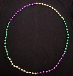 48in 8mm Round Section Metallic Purple/ Green/ Gold Beads
