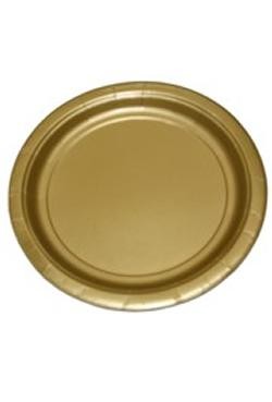 9in Gold Heavy Duty Plastic Plates