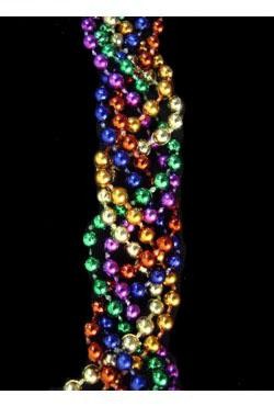 42in 6pc Assorted Metallic Braided Beads