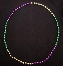 60in 18mm Round Section Metallic Purple/ Green/ Gold Beads