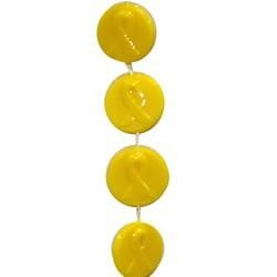 7mm 33in Yellow Ribbon Beads