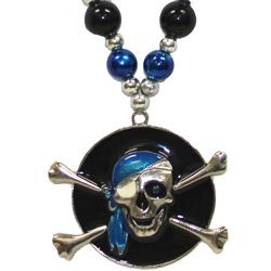 36in Metal Enamel Skull/ Pirate Medallion 