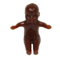 0.75in Small King Cake Baby Brown