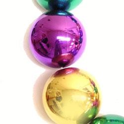 48in 100mm Purple/ Green/ Gold Bead