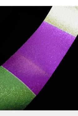100ft x 2in Purple/ Green/ Gold Metallic Plastic Streamer