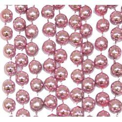 7mm 33in Metallic Baby Pink Beads