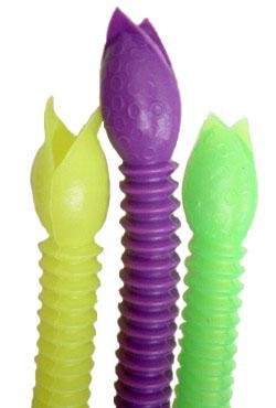 8.25in Purple Green Yellow Snake Whistles