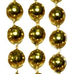 7mm 42in Metallic Gold Beads