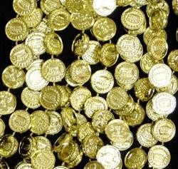 33in Metallic Gold Casino Token Beads 