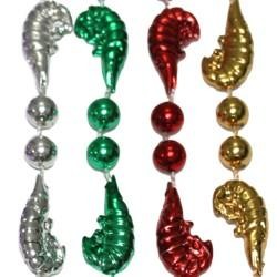 33in Metallic 6 Assorted Color Shrimp Beads