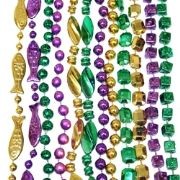 33in 6-Style Assorted Style Mardi Gras Beads