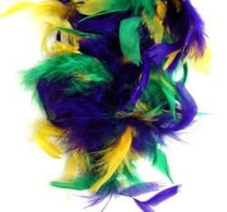 Purple, Green, and Yellow Feather Boas