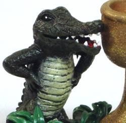 3in x 4in Alligator Candle Holder 