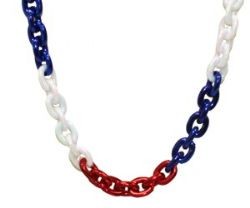 Red, White, and Blue Chainlink Necklace