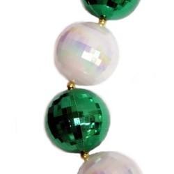 48in 60mm Disco Ball Shape Green/ White AB Beads 