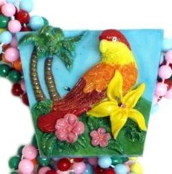 72in Braided Bead w/ Parrot