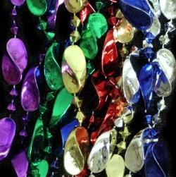 48in Metallic 6 Assorted Color Big Jumbo Twist Beads