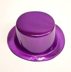 11in Long x 9in Wide Metallic Plastic Purple Green or Gold Top Hats