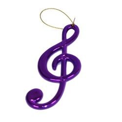 4in Assorted Musical Notes in Metallic Purple, Green and Gold Colors