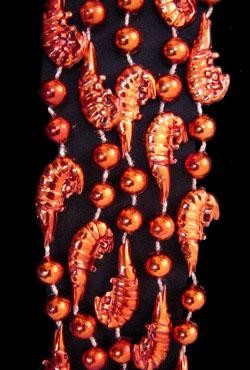 33in Metallic Red Shrimp Beads