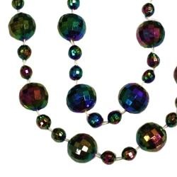 48in 20mm w/ 10mm Spacers Disco Ball Shape Black  Rainbow AB Beads