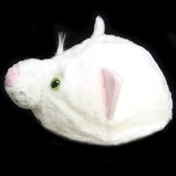 Plush White Cat Head Hat