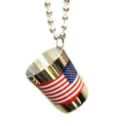 US Flag Shot Glass Necklaces