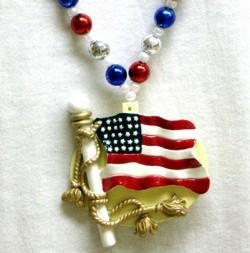 42in USA Flag Medallion Bead