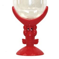 7in Tall x 3.5in Wide 13oz Plastic Lobster Glass