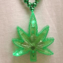 Light-Up Marijuana Necklace
