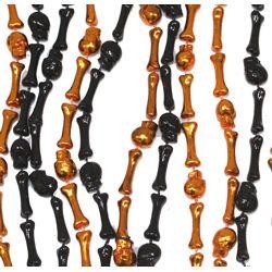 Orange and Black Skulls and Bones Necklaces