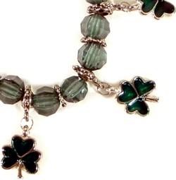 St Patrick's Day Shamrock/ Clover Charm Bracelets 