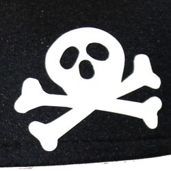 Adult Black Pirate Scarf Hat 