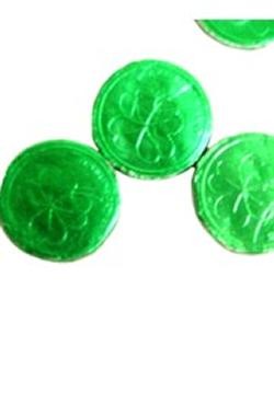 St Patrick's Day Shamrock/ Clover Bubble Gum Coins/ Doubloons Candy
