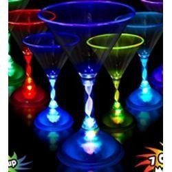 7oz Plastic Light Up Martini Glass
