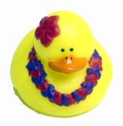 2in x 2in Luau/ Hawaiian Rubber Duck