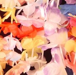 32-36in Long Assorted Styles/ Color Simulated Silk Flower Leis