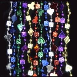 33in Metallic Assorted Color Casino Beads