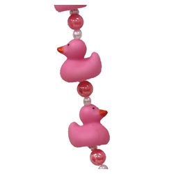 42in Pink Baby Rubber Duck Necklace/ Mini Ducks