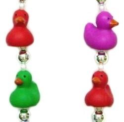 42in Rainbow Color Baby Rubber Duck Necklace/ Mini Ducks