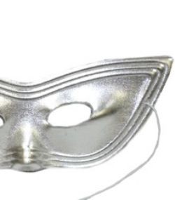 Silver Lamei Cat Eye Masquerade Mask