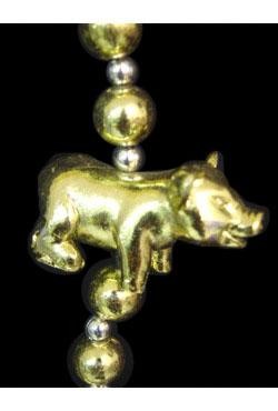 42in Metallic Gold Pig Necklace