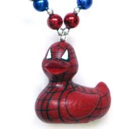 Spiderman Rubber Duck Necklace