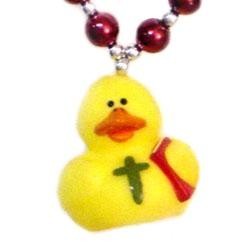 Religious Rubber Duck Necklace