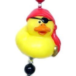 42in Squeaky Pirate Rubber Duck Necklace