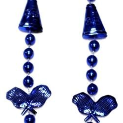 36in Metallic Blue  Cheerleading Pom Poms/ Megaphone Beads