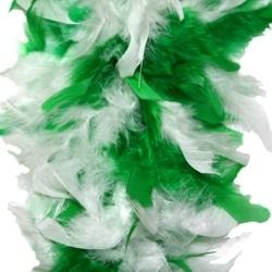 St Patrick's Day Green/ White Feather Boas 