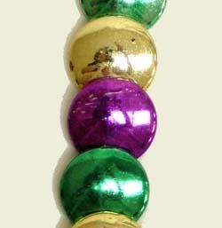 36in Metallic Purple Green Gold Flat Round Diamond Cut Necklace