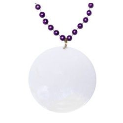 Customizable 3in Medallion Purple Necklace 