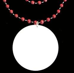 Customizable 3in Medallion Burgundy Necklace 